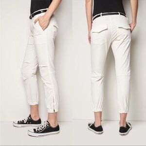 Nili Lotan Cropped Military Pant in Eggshell White Sz 2